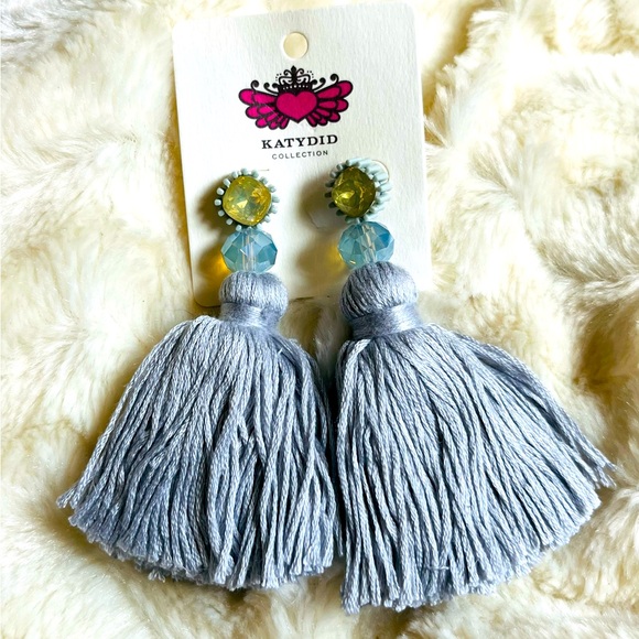 Katydid Jewelry - KATYDID grey tassel earrings NEW